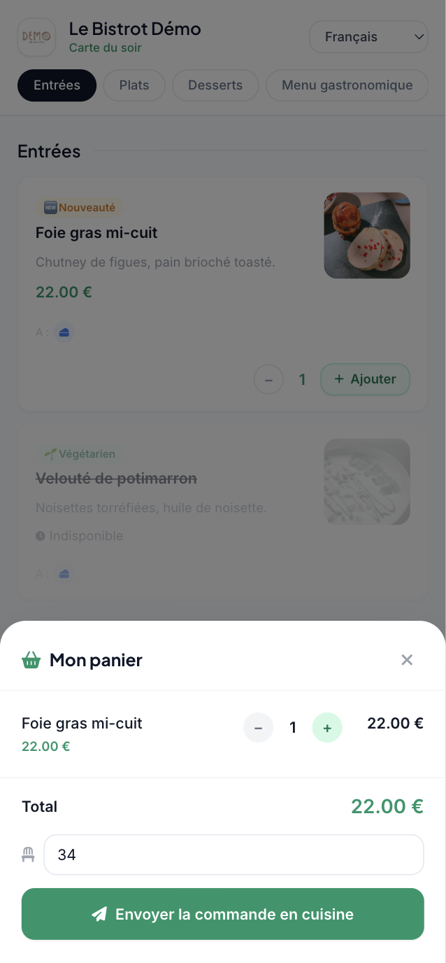 Panier & commande